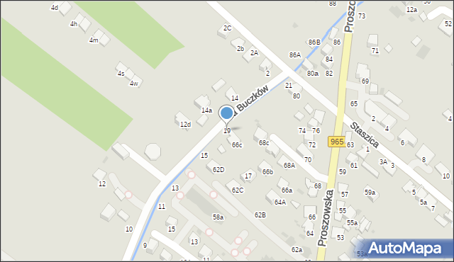 Bochnia, Na Buczków, 19, mapa Bochni