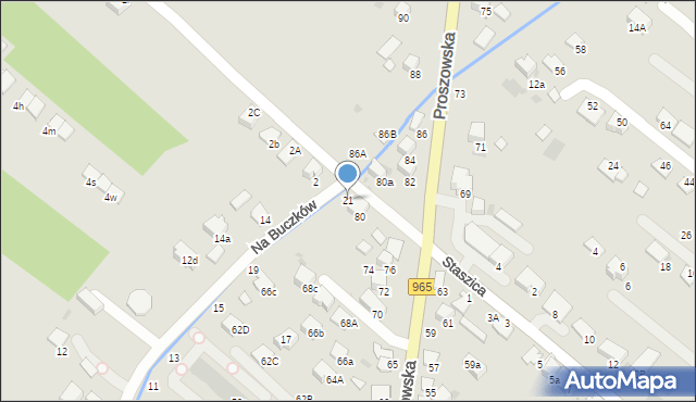 Bochnia, Na Buczków, 21, mapa Bochni