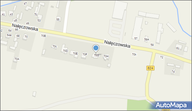 Bochotnica, Nałęczowska, 70G, mapa Bochotnica