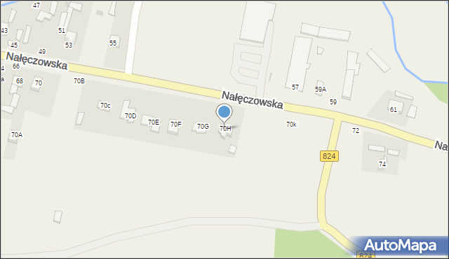 Bochotnica, Nałęczowska, 70H, mapa Bochotnica