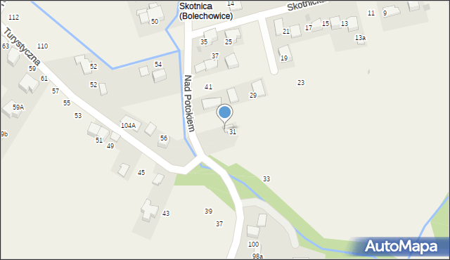 Bolechowice, Nad Potokiem, 45, mapa Bolechowice