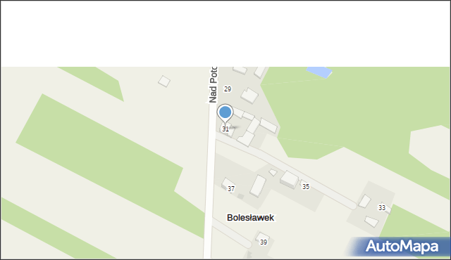 Bolesławek, Nad Potokiem, 31, mapa Bolesławek