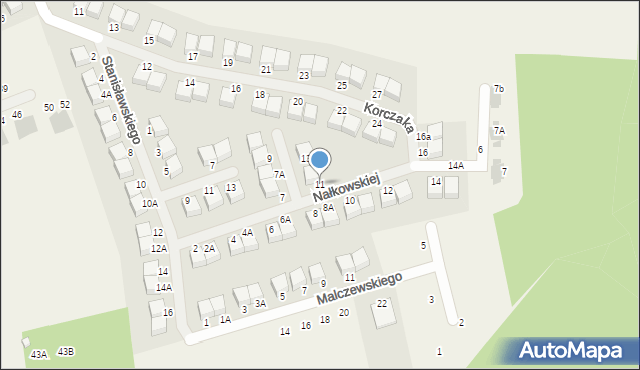 Borowiec, Nałkowskiej Zofii, 11, mapa Borowiec