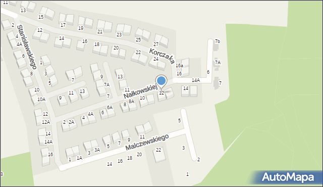 Borowiec, Nałkowskiej Zofii, 12, mapa Borowiec