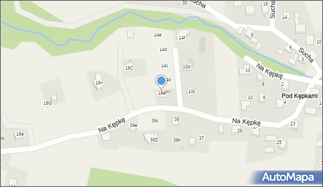 Brenna, Na Kępkę, 14a, mapa Brenna