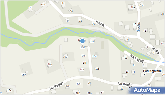 Brenna, Na Kępkę, 14d, mapa Brenna