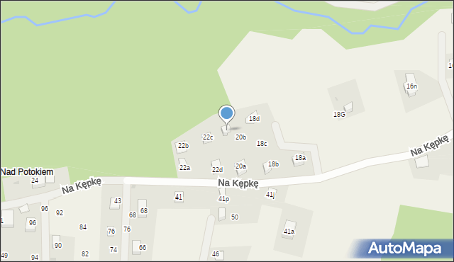 Brenna, Na Kępkę, 20c, mapa Brenna