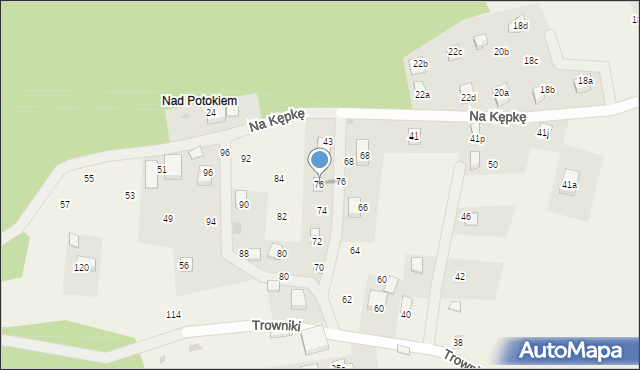 Brenna, Na Kępkę, 76, mapa Brenna