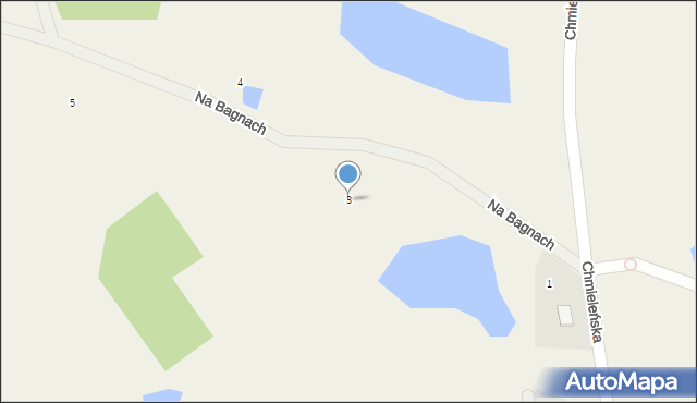 Brodnica Górna, Na Bagnach, 3, mapa Brodnica Górna