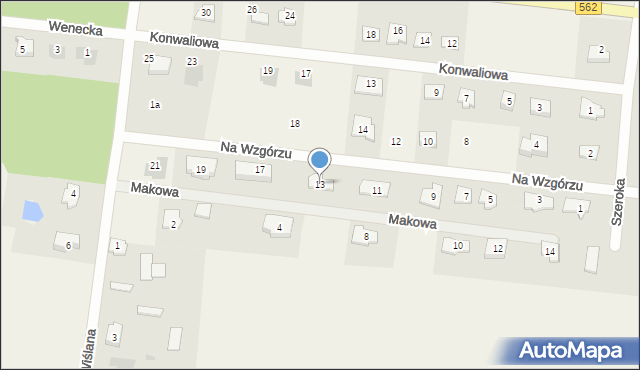 Brwilno, Na Wzgórzu, 13, mapa Brwilno