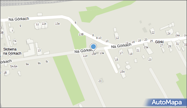 Brzesko, Na Górkach, 13d, mapa Brzesko