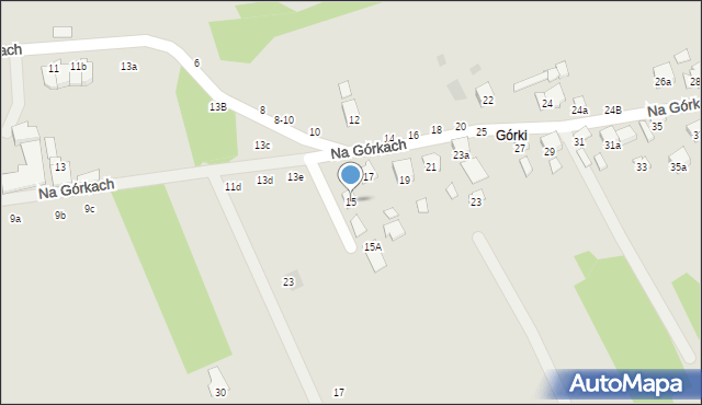 Brzesko, Na Górkach, 15, mapa Brzesko