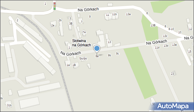 Brzesko, Na Górkach, 9a, mapa Brzesko