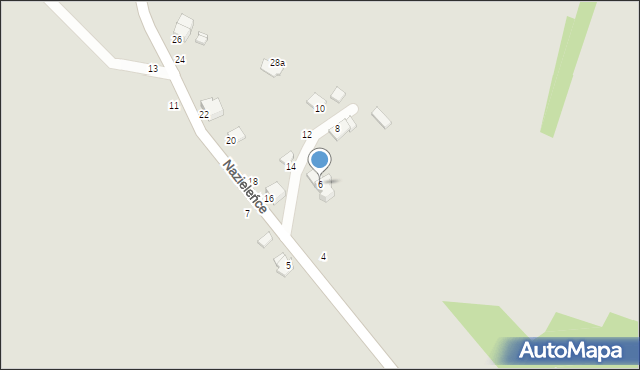 Brzeszcze, Nazieleńce, 6, mapa Brzeszcze