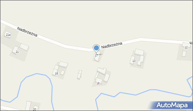 Brzeźnica, Nadbrzeżna, 17, mapa Brzeźnica