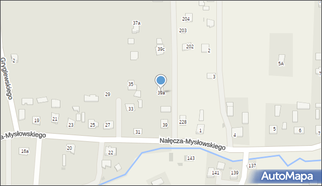Brzostek, Nałęcza-Mysłowskiego Mariana, 39a, mapa Brzostek