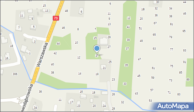 Brzozówka, Nadbrzeżna, 17, mapa Brzozówka