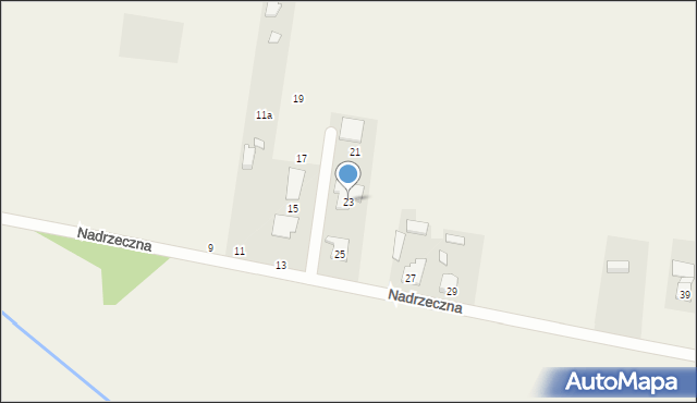 Budziska, Nadrzeczna, 23, mapa Budziska