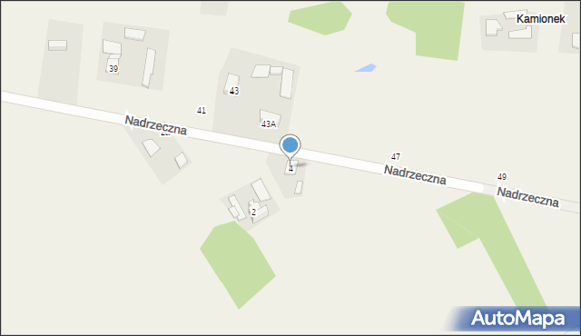 Budziska, Nadrzeczna, 4, mapa Budziska