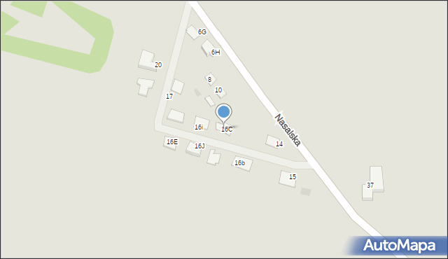 Byczyna, Nasalska, 16H, mapa Byczyna