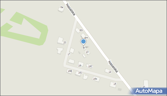 Byczyna, Nasalska, 8, mapa Byczyna