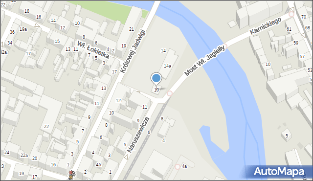 Bydgoszcz, Naruszewicza Adama, 10, mapa Bydgoszczy