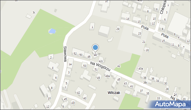 Bydgoszcz, Na Wzgórzu, 44, mapa Bydgoszczy