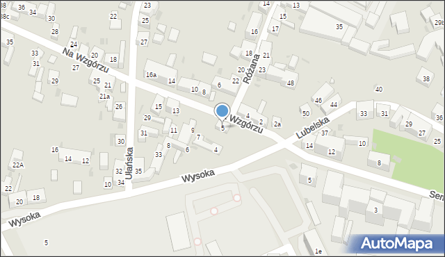 Bydgoszcz, Na Wzgórzu, 5, mapa Bydgoszczy