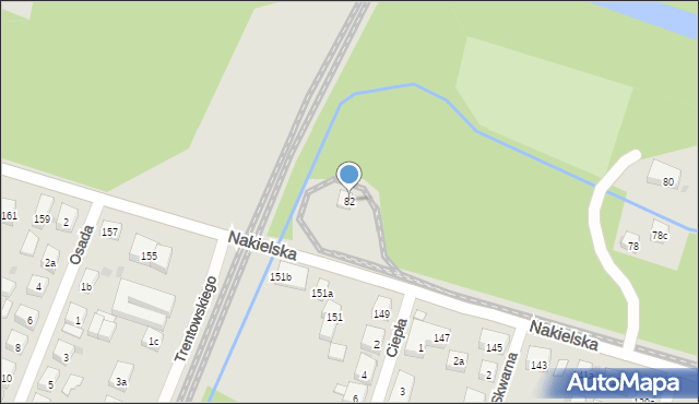 Bydgoszcz, Nakielska, 82, mapa Bydgoszczy