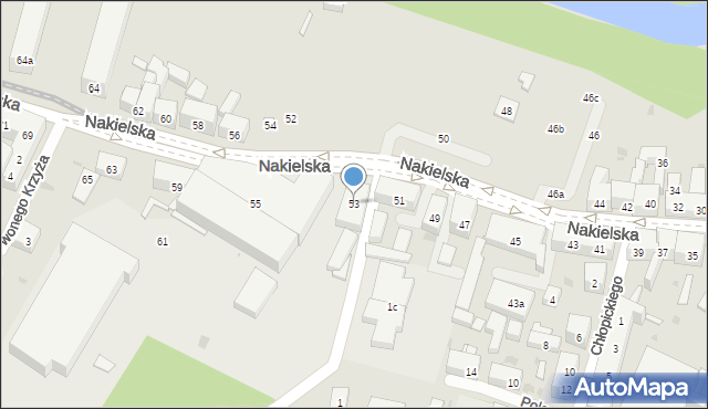 Bydgoszcz, Nakielska, 53, mapa Bydgoszczy