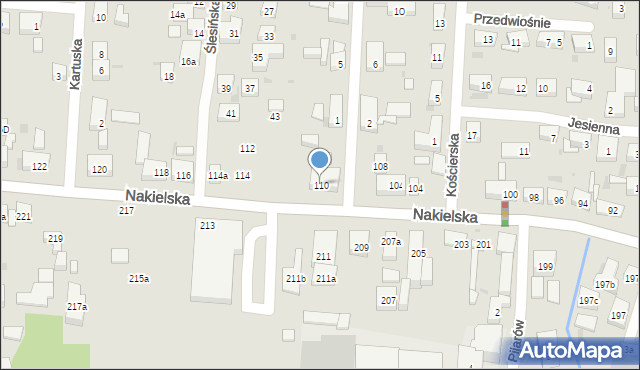 Bydgoszcz, Nakielska, 110, mapa Bydgoszczy