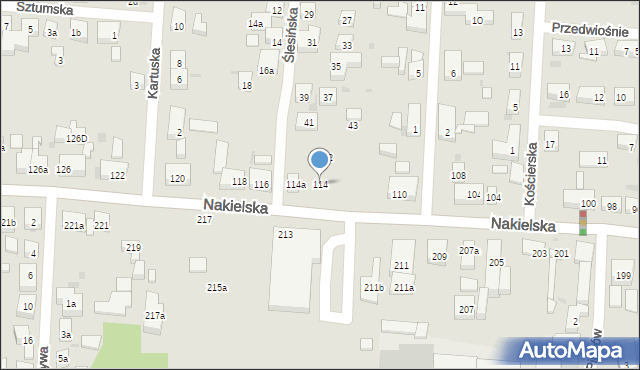 Bydgoszcz, Nakielska, 114, mapa Bydgoszczy