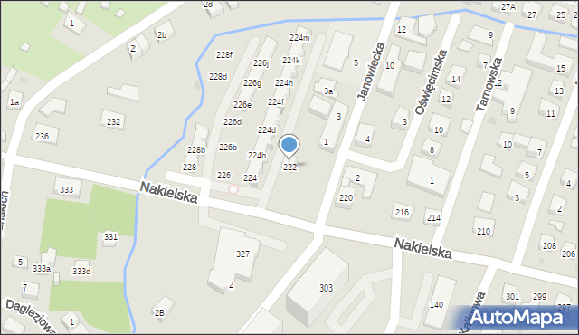 Bydgoszcz, Nakielska, 222, mapa Bydgoszczy