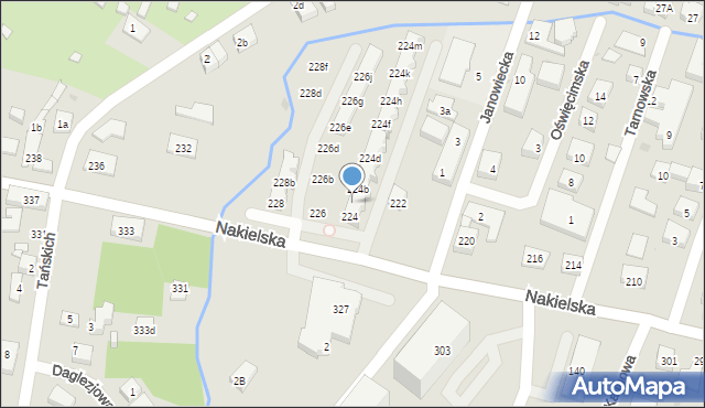 Bydgoszcz, Nakielska, 224a, mapa Bydgoszczy