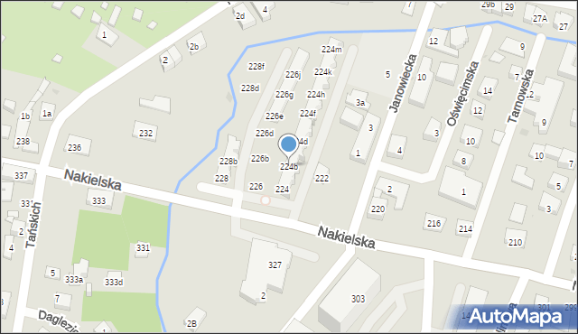 Bydgoszcz, Nakielska, 224b, mapa Bydgoszczy