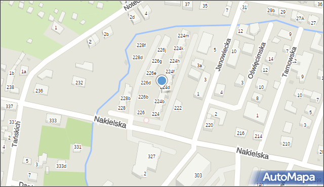 Bydgoszcz, Nakielska, 224c, mapa Bydgoszczy