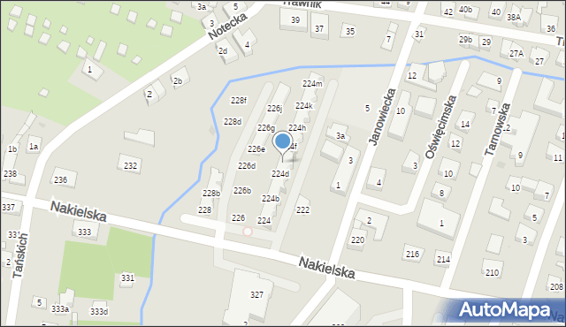 Bydgoszcz, Nakielska, 224e, mapa Bydgoszczy