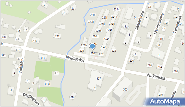 Bydgoszcz, Nakielska, 226, mapa Bydgoszczy