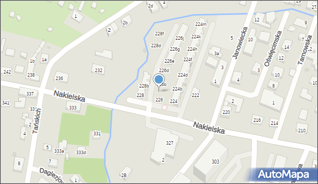 Bydgoszcz, Nakielska, 226a, mapa Bydgoszczy