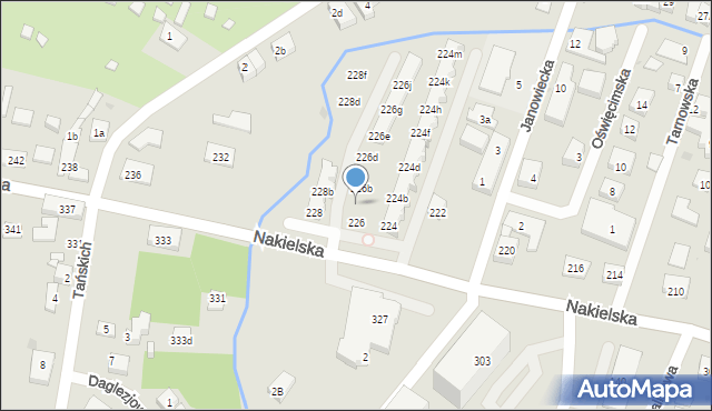 Bydgoszcz, Nakielska, 226a, mapa Bydgoszczy