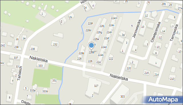 Bydgoszcz, Nakielska, 226b, mapa Bydgoszczy