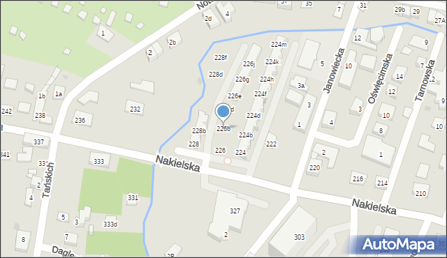 Bydgoszcz, Nakielska, 226b, mapa Bydgoszczy