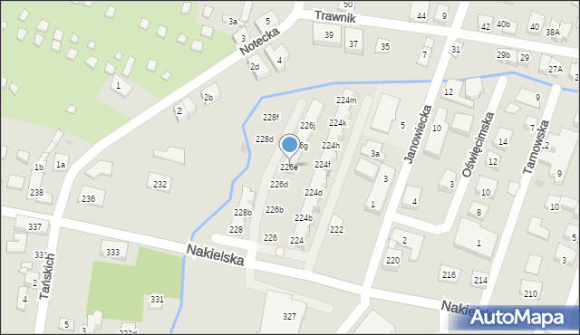 Bydgoszcz, Nakielska, 226e, mapa Bydgoszczy