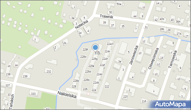 Bydgoszcz, Nakielska, 226h, mapa Bydgoszczy