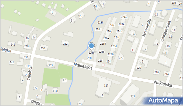 Bydgoszcz, Nakielska, 228b, mapa Bydgoszczy