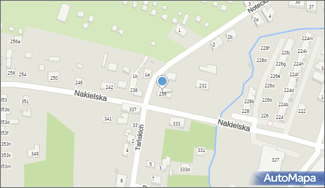 Bydgoszcz, Nakielska, 236, mapa Bydgoszczy