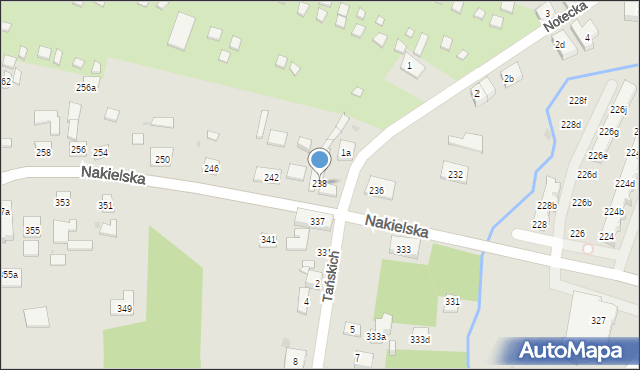 Bydgoszcz, Nakielska, 238, mapa Bydgoszczy
