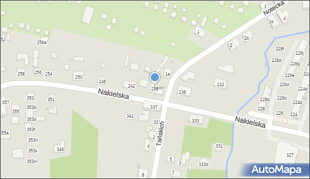 Bydgoszcz, Nakielska, 238, mapa Bydgoszczy