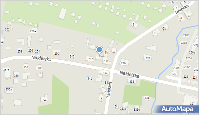Bydgoszcz, Nakielska, 240, mapa Bydgoszczy