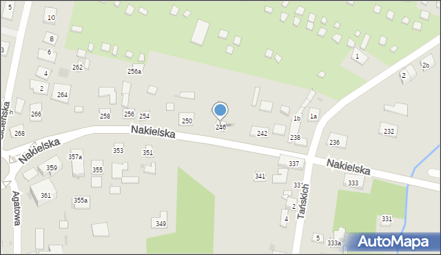 Bydgoszcz, Nakielska, 246, mapa Bydgoszczy